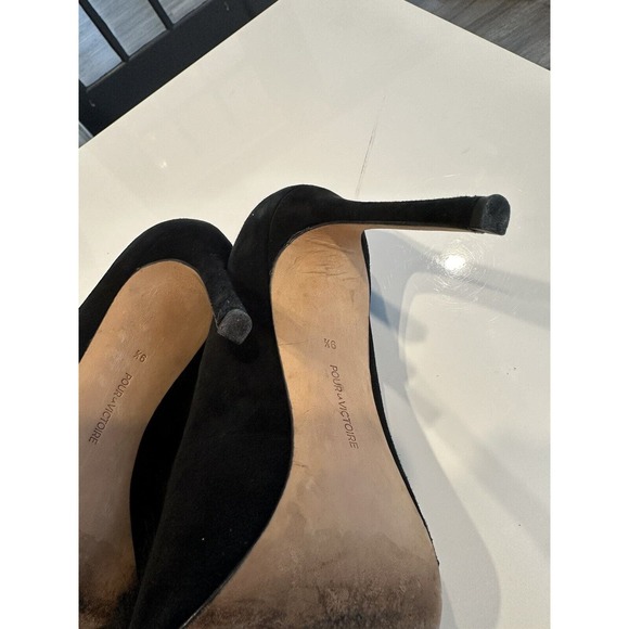 Pour La Victoire Women's Shoes Camilla Pumps Black Heels Suede Size 9.5 M - Picture 16 of 16